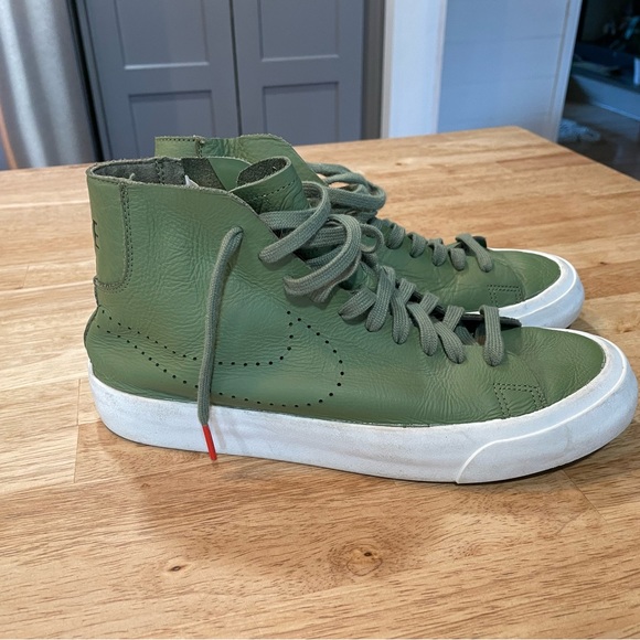 Nike Other - Nike Blazer Studio green high top leather sneakers men’s 9